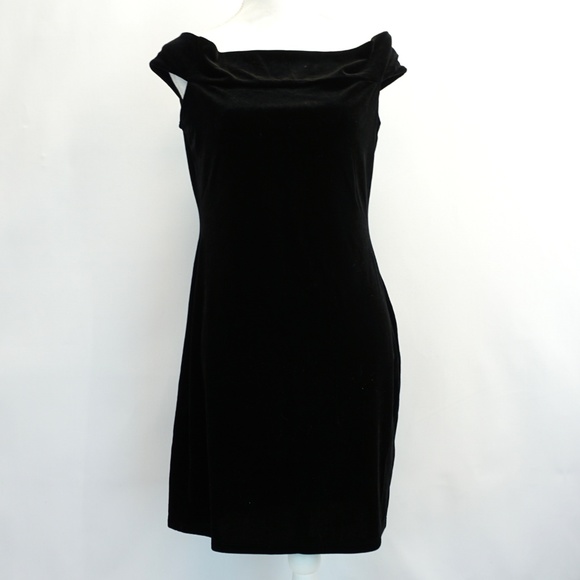 French Connection Velvet Off Shoulder Sheath Dress - Picture 2 of 8